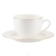 Porcelánová šálka na kávu a čaj s podšálkou, 250 ml