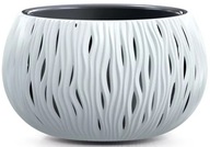 Kvetináč + vložka Guľa SANDY BOWL 48 cm BIELA ​​Biela