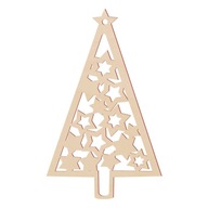 Vianočný stromček 10cm dekorácia hviezdy prívesok z preglejky