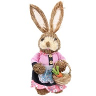 Bunny Tabletop Decor Ručne vyrobený slamený izbový králik