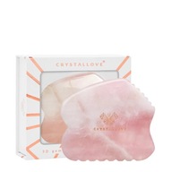 CRYSTALLOVE Rose quartz CONTOUR GUA SHA - gua sha masážna doska na tvár s