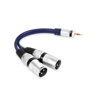 ADAPTÉROVÝ KONEKTOR 3,5 STEREO ZÁSTRČKA - 2x XLR VITALCO ZÁSTRČKA