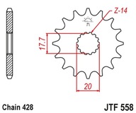 JT PREDNÉ OZUBENÉ KOLO S GUMOU 577 16 YAMAHA DT 125R