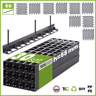 30x Obruba trávnika 58 HRANICA 1 meter + 90 kotiev
