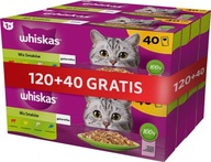 WHISKAS ZMES CHUTÍ ŽELÉ 120x85g+40x85g ZADARMO