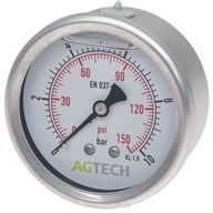 Glycerínový tlakomer G 1/4 0-400 BAR fi 63 AGTECH