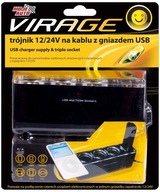 ZAPAĽOVACIA ZÁSTRČKA 3 VSTUPY S USB VIRAGE