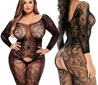 EROTICKÁ BODYSTOCKING PRÁDLO s otvorom v rozkroku