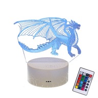 3D LED USB HOBBIT DRAGON LAMP NOČNÁ LAMPA