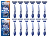 GILLETTE BLUE 3 COMFORT COMFORTGEL 3 BADES 12 ks jednorazových holiacich strojčekov