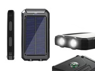 SOLAR POWERBANK 20000mAh 2xUSB TORCH KOMPAS