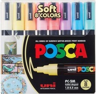 Sada pastelových popisovačov UNI PC-5M POSCA. 8 ks.