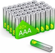 VÝKONNÉ, efektívne alkalické batérie GP SUPER Alkaline G-TECH AAA LR03 - 40 ks