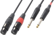 Signálový kábel 2x XLR (f) - 2x Jack 6,3mm 1,5m