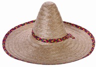 SUPER slamené sombrero s výšivkou CC096