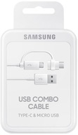 Kombinovaný kábel Samsung USB Type C a Micro USB 1,5 m