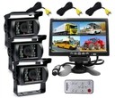 3x SET MONITOROVACÍCH KAMERY CÚVACÍCH KAMERY 9' QUAD DIVISION