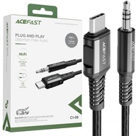 ACEFAST KÁBEL AUDIO KÁBEL USB C-3,5MM MINI KONEKTOR (MALE) 1,2M AUX ČIERNA