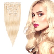 SEAMLESS Clip In prírodné vlasy 40 cm 6 pások hrubých #24 slnečná blond