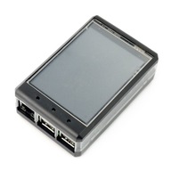 Puzdro pre Raspberry Pi a 3.2 LCD displej - čierne