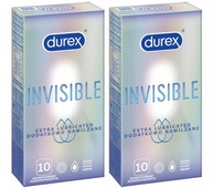 DUREX Invisible kondómy 20 kusov, vlhčené