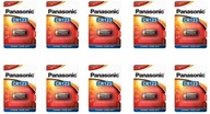 10x Panasonic CR123 Lithium Battery 3V 17345 DL 123 10-pcs