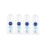 NIVEA Fresh Natural Antiperspirant roll-on 4x50 ml