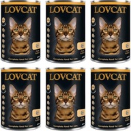 LOVCAT mokré krmivo pre mačky Mono Turkey 6x 400g