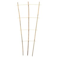 Trojitý bambusový rebrík, 75 cm, s podperou pre rastliny