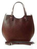 Veľká talianska taška Zarka Shopper Silver Brown