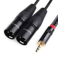 Rozbočovač audio kábla NANYI XLR 3,5mm 2XLR 3m