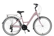 Mestský bicykel Kands 26 Venus ružovo-biely 15" r23