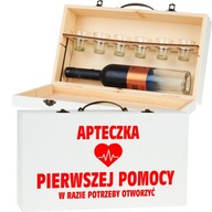 KRABIČKA NA ALKOHOL LEKÁRNICA + 6 POHÁR Y2