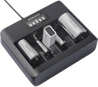 NABÍJAČKA BATÉRIÍ PRE BATÉRIE R3 R6 9V R20 USB BASETECH