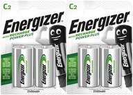 4x ENERGIZER R14 C BATÉRIE 2500 mAh 1,2V