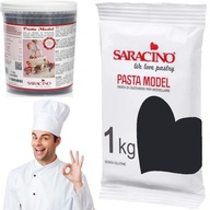 SARACINO PASTA ČIERNA CUKROVÁ PLASTOVÁ POĽAVA NA MODELOVANIE POSTAVIČIEK 1 kg