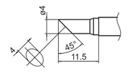 Zrezaný hrot T12-C4 integrovaný s ohrievačom 70W 24V