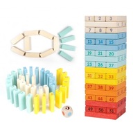 CLASSIC WORLD Drevená arkádová hra Dominoes Tower Deluxe Set