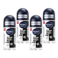 NIVEA MEN Black & White pánsky antiperspirant roll-on do podpazušia 50ml x 4ks