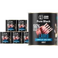 Krmivo Pure Black bez obilnín s jahňacinou 6 x 800 g