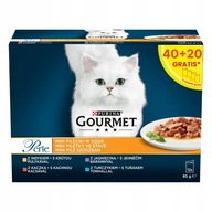 GOURMET PERLE MOKRÉ KRMIVO PRE MAČKY ZMES CHUTÍ V OMÁČKE 40+20 ZDARMA 60x85g