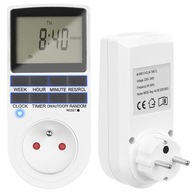 ELEKTRONICKÝ ČASOVAČ S LCD 230V 16A ČASOVAČ ZAP/VYP