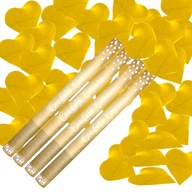 GOLDEN HEARTS CONFetti STRELKA 60 cm na svadbu Silvester 4 ks