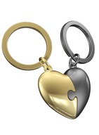 Kľúčenka Metalmorphose srdce - zlatá/čierna