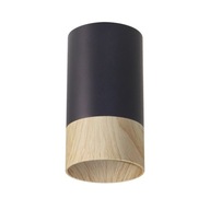 CONTI STROPNÉ LAMPA 1X15W GU10 5,5/10 ČIERNA + DREVENÁ