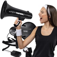 MEGAPHONE TONSIL TE 20/18 MP3 USB SD BT NAHRÁVACIA SIRÉNA ČIERNA + BATÉRIA