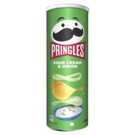 19x165g PRINGLES Kyslá smotana Cibuľa KARTÓN + oblátky