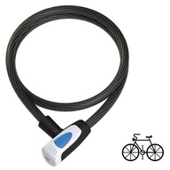 Zámok na bicykel XLC, LED kľúč, kábel 12mm 120cm