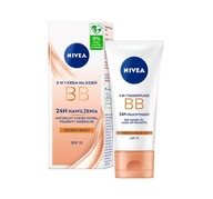 NIVEA 24H hydratačný BB KRÉM 5V1 DENNÝ KRÉM TMAVÝ ODTIEŇ