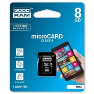 Pamäťová karta microSDHC 8GB Goodram + SD ADAPTÉR